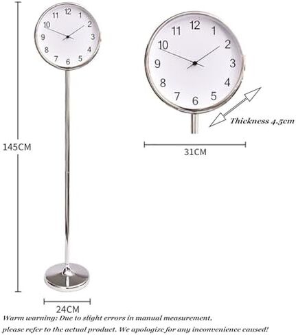 Modern Silent Floor Clock - Minimalist Grandfather Clock in Nordic Style, Elegant Art Decoration for Home, Quartz Movement, Light Luxury Vertical Decor with Case in Saudi Arabia