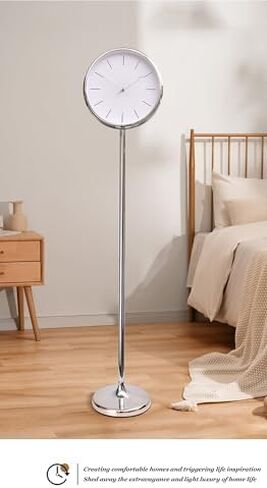 Modern Silent Floor Clock - Minimalist Grandfather Clock in Nordic Style, Elegant Art Decoration for Home, Quartz Movement, Light Luxury Vertical Decor with Case in Saudi Arabia