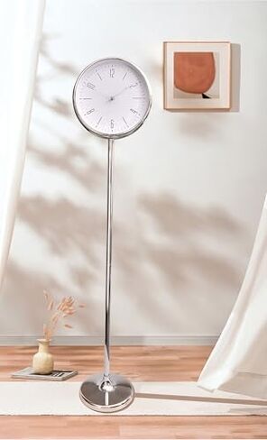 Modern Silent Floor Clock - Minimalist Grandfather Clock in Nordic Style, Elegant Art Decoration for Home, Quartz Movement, Light Luxury Vertical Decor with Case in Saudi Arabia