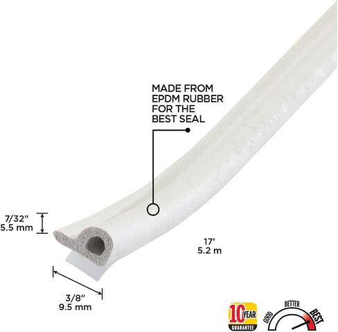 MD Building Products 44829 3/8 بوصة × 200 قدم شريط الطقس D-Strip مناسب لجميع المناخات in Saudi Arabia