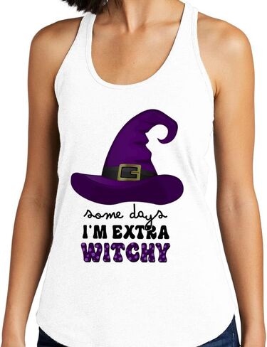 TeesAndTankYou Some Days I'm Extra Witchy Tank Top Fitted Racerback Women's in Saudi Arabia