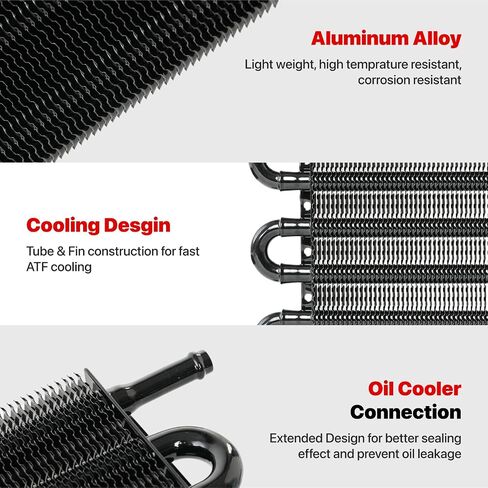 مبرد ناقل الحركة العالمي مقاس 5/16 بوصة، وأنبوب مجموعة مبرد زيت ناقل الحركة المكون من 6 تمريرات من سبائك الألومنيوم وزعنفة سوداء in Kuwait