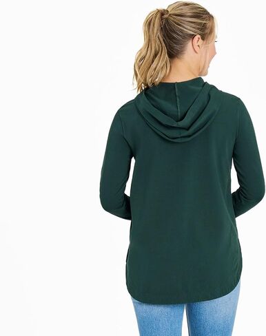 Life is Good Women's Growing the Good Daisies Crusher-FLEX Hoodie Tunic, Treeline Green in Saudi Arabia