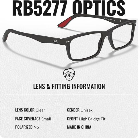 Ray-Ban RB5277 Rectangle Shape Acetate Eyeglasses with Official Eyewear Kit in Saudi Arabia