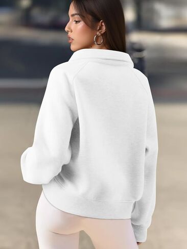 ATHMILE Womens Sweatshirts Half Zip Cropped Pullover Fleece Quarter Zipper Hoodies 2025 Fall Fashion Outfits Clothes in Saudi Arabia