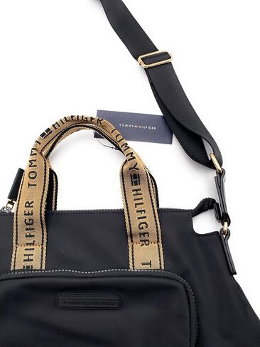 Tommy Hilfiger Bag I Women's I Green I Handbag I Shoulder Bag I Nylon I 30 x 20 x 15 cm I TH Logo I Women's Handbag I Women Bag4399, Green in Saudi Arabia