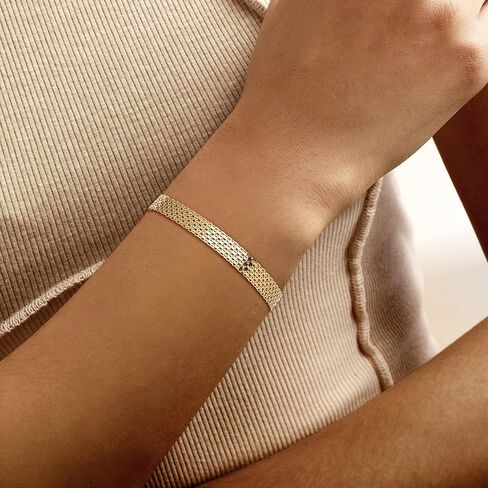 Ross-Simons 18kt Gold Over Sterling Bismark-Link Bracelet in Saudi Arabia
