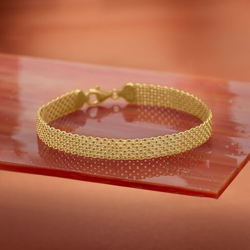 Ross-Simons 18kt Gold Over Sterling Bismark-Link Bracelet in Saudi Arabia
