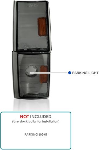 SPEC-D TUNING Chrome Smoke Corner Lights Compatible with 1988-1993 Chevy/GMC C/K 1500/2500/3500 Blazer Silverado Suburban Sierra Yukon in Saudi Arabia