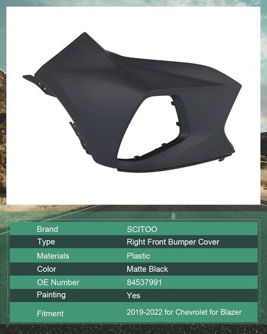 SCITOO Plastic Front Bumper Cover Replacement for 2015 2016 2017 2018 2019 2020 for Chevrolet Colorado Preceding Bumper 23484644 in Saudi Arabia