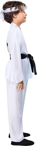 مجموعة أزياء Rubies Boys Boys Miyage-do Dojo Karate Kid Gi مع بنطال كاراتيه أبيض وسترة وعصابة رأس وحزام in Saudi Arabia