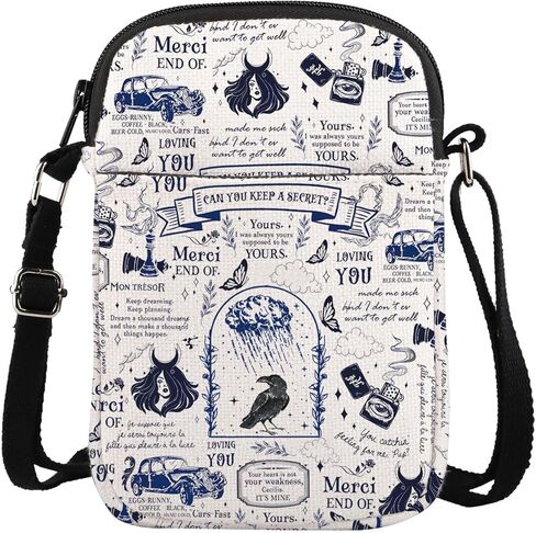 ENSIANTH Poem Inspired Messenger Bag We Love Rainy Day Crossbody Bag Morally Grey Book Club Gift Dark Romance Bookish Gift (rainy CB) in Saudi Arabia