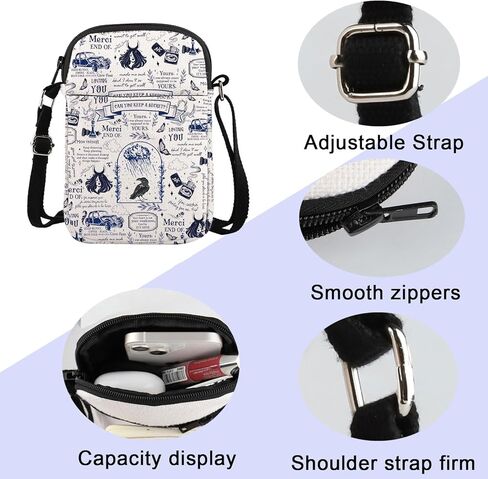 ENSIANTH Poem Inspired Messenger Bag We Love Rainy Day Crossbody Bag Morally Grey Book Club Gift Dark Romance Bookish Gift (rainy CB) in Saudi Arabia
