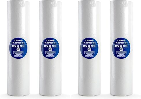 Hydronix SDC-25-1005 Whole House RO Reverse Osmosis Sediment Water Filter Cartridge 2.5" x 10" - 5 Micron (2 Pack) in Kuwait