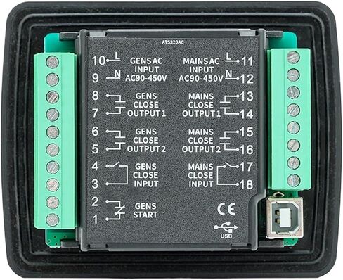 ATS320AC ATS320DC ATS Controller Dual Power Automatic Transfer Switch Control Module with USB Port Generator Parts(ATS320DC 8V-24V) in Saudi Arabia