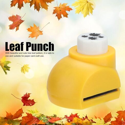Leaf Punch, Beautiful Leaf Paper Punch Cutter Tree Leaf Making Mould DIY Craft Accessories with 8pcs Paper for Paper Crafting Scrapbooking Cards Decoration DIY Arts Tool (Maple Leaf) in Saudi Arabia
