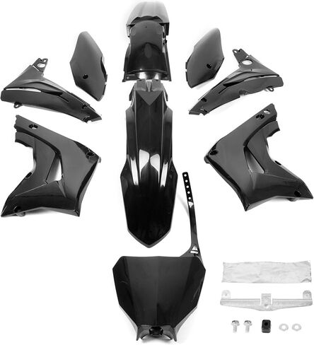 ECOTRIC Plastic Kit Bodywork Compatible with 2002-2007 Honda CR125R CR250R Fairing Set Black in Saudi Arabia