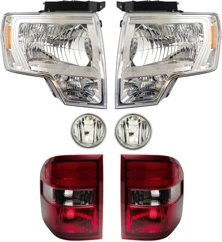 TRQ Lighting Kit FO2502287 FO2503287 FO2592220 FO2593220 FO2594104 FO2595104 FO2800185 FO2801185 Compatible with 2009 Ford F-150 in Saudi Arabia