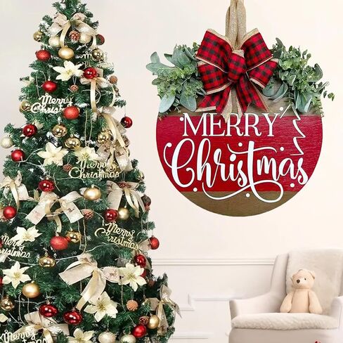 إكليل عيد الميلاد للباب الأمامي، شماعات لافتة الباب الأمامي لعيد الميلاد المجيد ديكور خارجي داخلي، إزالة زينة عيد الميلاد (عيد ميلاد سعيد) in Saudi Arabia