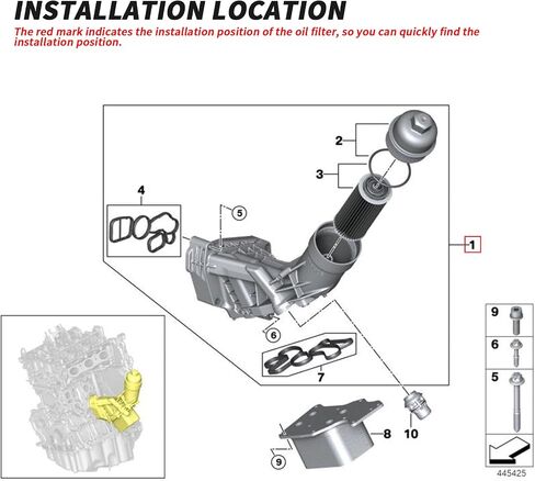 11428596283 الألومنيوم زيت المحرك برودة مبيت مرشح التدفق العالي لسيارات BMW X4 1 2 3 4 6 7 سلسلة 118i 225i 330i 420i 630i 730Li xDrive25i xDrive30i استبدال # 11118511205 11428576429 11428586673 in Saudi Arabia