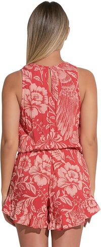 ELAN Women's V-Neck Sleeveless Romper in Saudi Arabia
