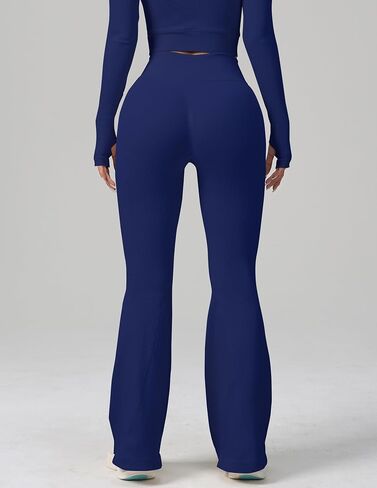 Women's Yoga Pants High Waist Flare Leggings Slim Fit Bell Bottom Workout Pants Stretch V Waist Bootcut Activewear in Saudi Arabia