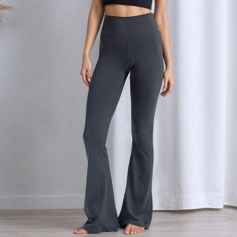 High Waisted Flare Leggings for Women - Bootcut Yoga Pants with Tummy Control, Perfect for Casual Workouts in Saudi Arabia