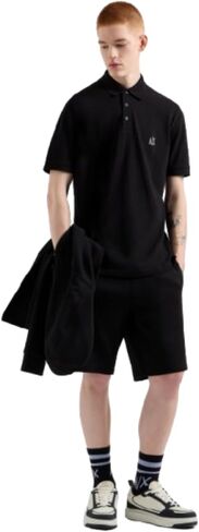 Armani Exchange Men's Cotton Pique Icon Logo Polo in Saudi Arabia
