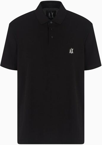 Armani Exchange Men's Cotton Pique Icon Logo Polo in Saudi Arabia