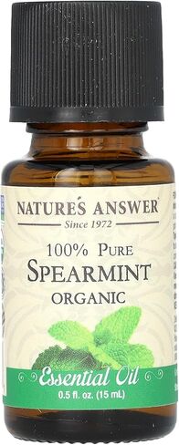 إجابة الطبيعة زيت إكليل الجبل العطري العضوي التابع لوزارة الزراعة الأمريكية، نقي 100% | زيت عطري طبيعي للناشر/المرطب، مقطر بالبخار، 0.5 أونصة سائلة. (15 مل) | صنع فى أمريكا in Kuwait