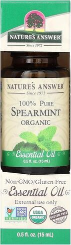 إجابة الطبيعة زيت إكليل الجبل العطري العضوي التابع لوزارة الزراعة الأمريكية، نقي 100% | زيت عطري طبيعي للناشر/المرطب، مقطر بالبخار، 0.5 أونصة سائلة. (15 مل) | صنع فى أمريكا in Kuwait