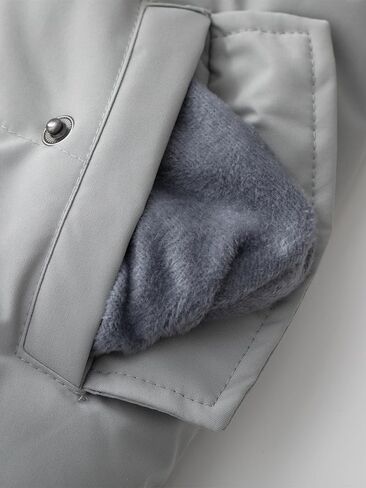 KVE Girl's Winter Thicken Puffer Long Coat Warm Jacket with Fur Removable Hood in Saudi Arabia