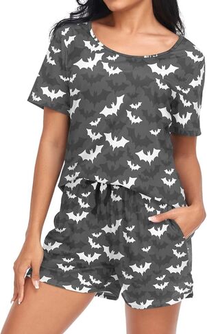 Laprad Women's Pajama Set Soft Short Sleeve 2 Piece Lounge Sleepwear Pjs Sets with Pockets in Saudi Arabia