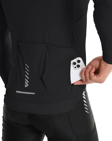 Wulibike Cycling Jersey Men Long Sleeve, Road Bike Jerseys Full Zipper with Pockets, Suitable for Spring and Autumn. in Kuwait