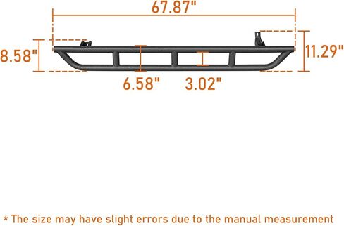 Hooke Road 4Runner Rock Sliders Tube Side Door Armor Rocker Gurad Rails for 2010-2024 Toyota 4Runner 5th Gen (Exclude Limited, Nightshade, TRD Sport & 10-13 SR5) in Saudi Arabia