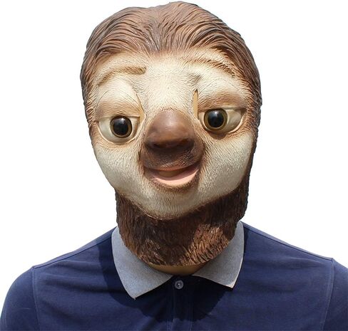 Cosplay Mask Latex Face Helmet Decoration Theme Party Props Halloween Costume Accessory Adult for Sloth in Saudi Arabia