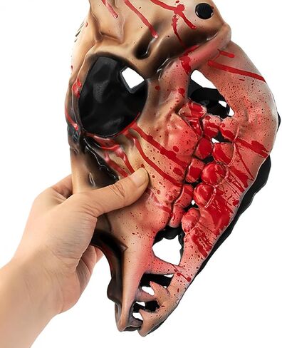 قناع جمجمة غزال مع قرون واقعية - قناع رعب الهالوين للبالغين، زي الحفلات التنكرية على طراز كرامبوس in Kuwait