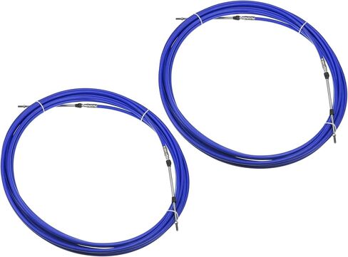 Motoforti 2pcs 40ft 12 Meter 472 Inch Marine Type 3300 / 33C Throttle Shift Remote Control Box Cable for Yamaha Outboard Engine Boat Motor Steering System Blue Long-lasting in Saudi Arabia