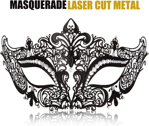 Couple Masquerade Mask for Women Men Venetian Mask Metal Shiny Halloween Mask for Costume Party in Saudi Arabia