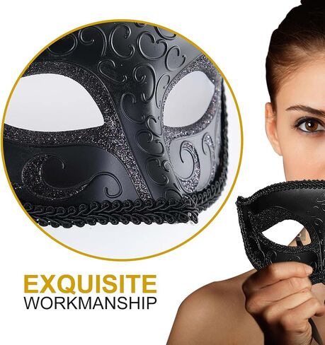 Couple Masquerade Mask for Women Men Venetian Mask Metal Shiny Halloween Mask for Costume Party in Saudi Arabia