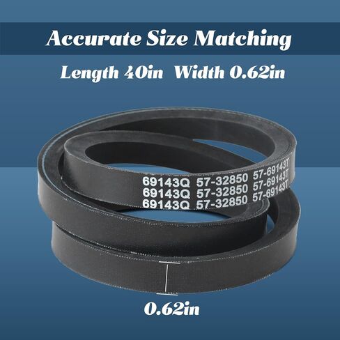 69143Q V-Belt متوافق مع Mercury MerCruiser Stern Drive وInboard 2.5 3.0 7.4 8.2 L، استبدال الحزام 40 بوصة 57-32850 57-69143T 57-69143Q 32850 69143T in Saudi Arabia
