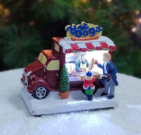 MOMENTS IN TIME 4.13"H Coffee Shack Street Shop - LED Lights, Battery Operated Christmas Village - Hand-Painted Polyresin in Saudi Arabia