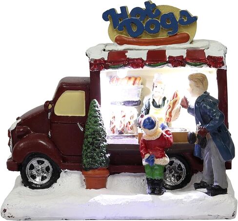 MOMENTS IN TIME 4.13"H Coffee Shack Street Shop - LED Lights, Battery Operated Christmas Village - Hand-Painted Polyresin in Saudi Arabia