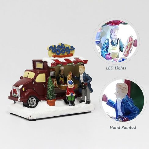 MOMENTS IN TIME 4.13"H Coffee Shack Street Shop - LED Lights, Battery Operated Christmas Village - Hand-Painted Polyresin in Saudi Arabia