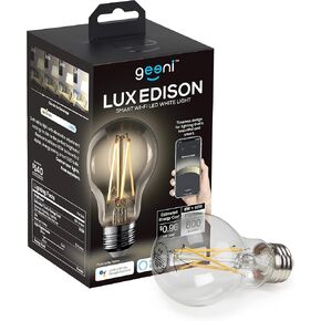 لمبة الإضاءة الذكية Geeni LUX Edison WiFi LED Edison الذكية، بيضاء ناعمة (2700K)، عبوتان - لمبات LED قابلة للتعتيم، A19، ما يعادل 60 وات، لا تتطلب محورًا، تعمل مع Amazon Alexa وGoogle Home in Kuwait