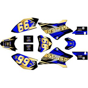 Graphics Kit for Yamaha TT-R50 (2006-2023) TT-R50E TTR50 Turbo Series Blue 9 Mil-Dirt pit bike motorcycle stickers,dirtbike racing decal automotive motocross accessories no plastics in Saudi Arabia