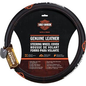Plasticolor 006772R01 Harley-Davidson Bar and Sheild with Script Genuine Leather Steering Wheel Cover in Saudi Arabia