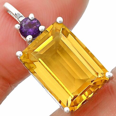 Natural Multi Stone Octagon Shape 925 Silver Pendant DGP1010 P-1113 in Saudi Arabia
