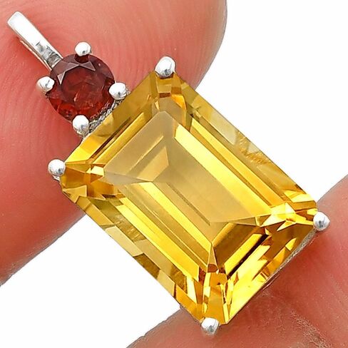 Natural Multi Stone Octagon Shape 925 Silver Pendant DGP1010 P-1113 in Saudi Arabia