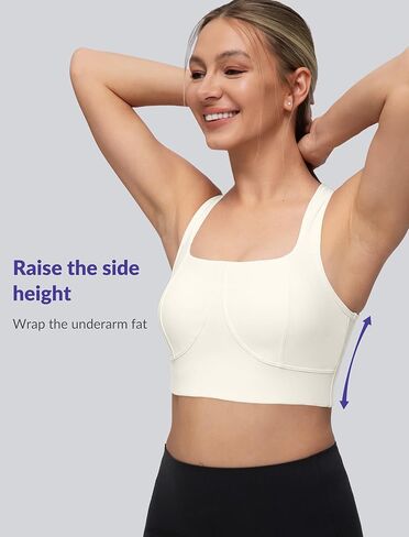 Yvette Sports Bra for Women Square Neckline Yoga Bra with Sewn Fixed Cup Elegant Carving Series in Saudi Arabia